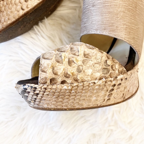 ALEXANDRE BIRMAN | Colorblock Snake print platform stilettos heels women size 8 - Picture 7 of 10